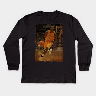 Glen Rice in Lakers Vintage Kids Long Sleeve T-Shirt